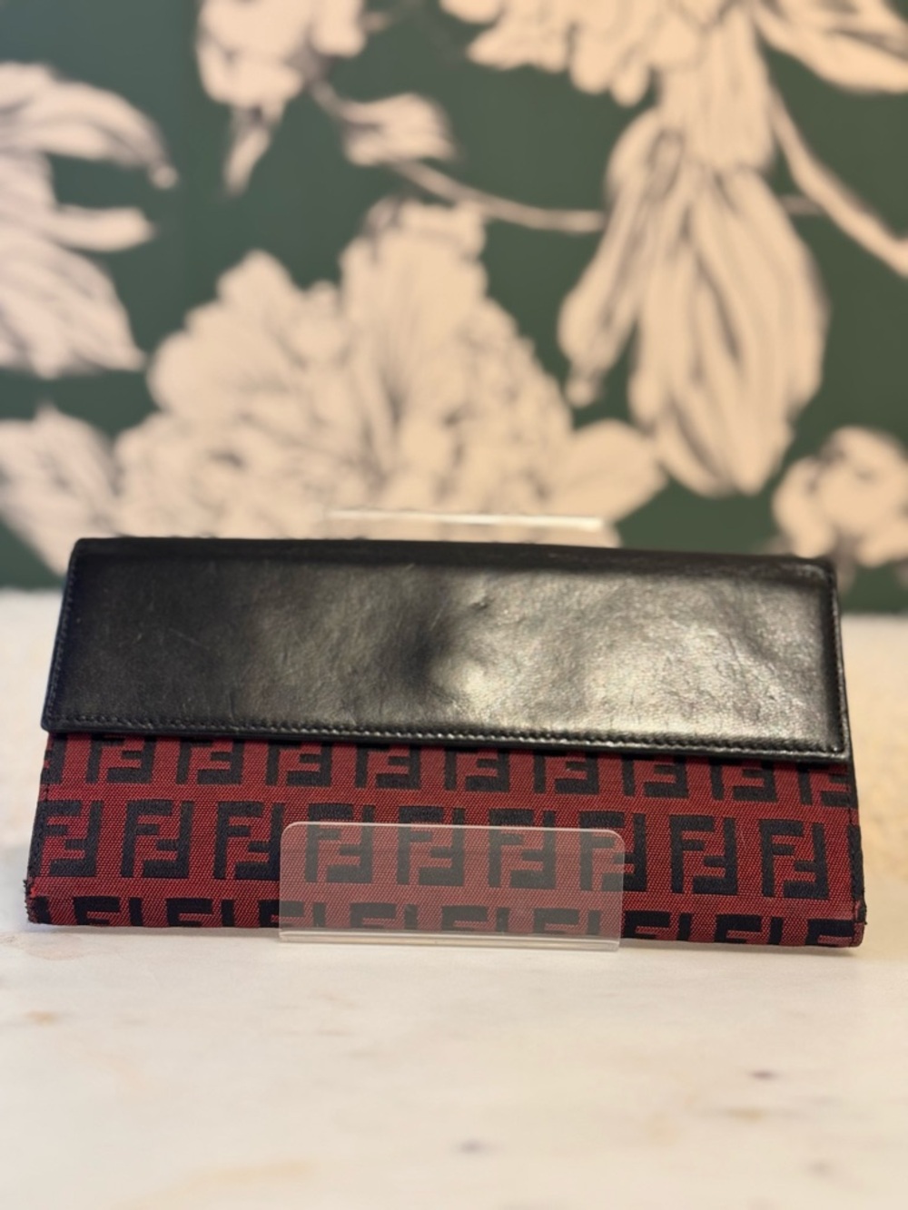 Fendi Authentic Vintage Red Zucca Monogram Wallet, EUC RARE - Picture 2 of 13